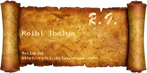 Reibl Ibolya névjegykártya